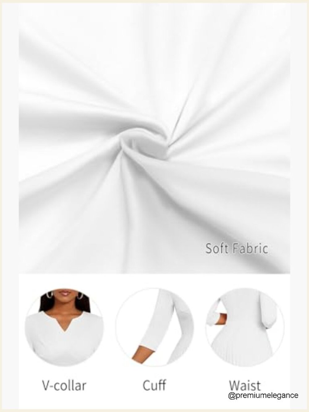Midi Dress 3/4 Sleeve V-Neck A-Line Pleated Cocktail Wedding Guest - Picture 6 of 7
